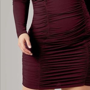 Plus sized, burgundy mini ruched dress from SHEIN brand new never worn